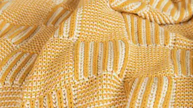 Плед Knit, цвет желтый Askona фото - 3 - превью